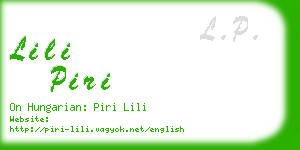 lili piri business card